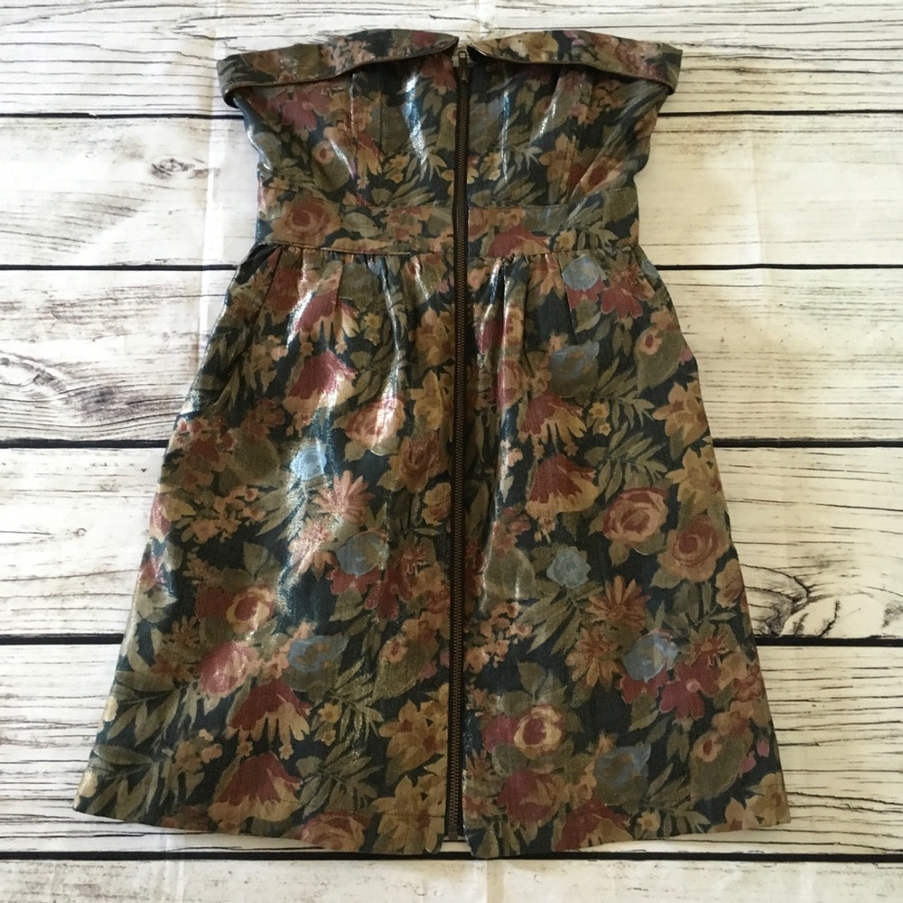 Anthropologie Staring at Stars Strapless Dress